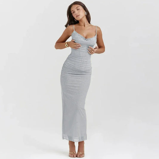 Gray long sleeve dress